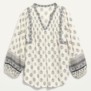 Boho poet swing blouse